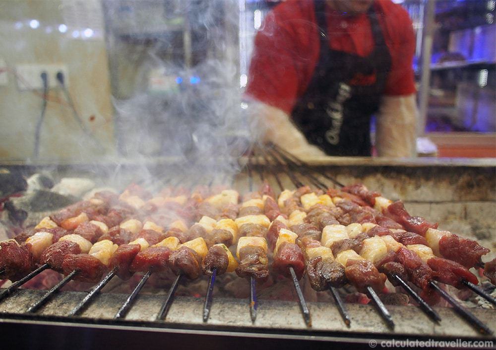 Eating Istanbul on an Istanbul Food Tour - Grilling Kebobs