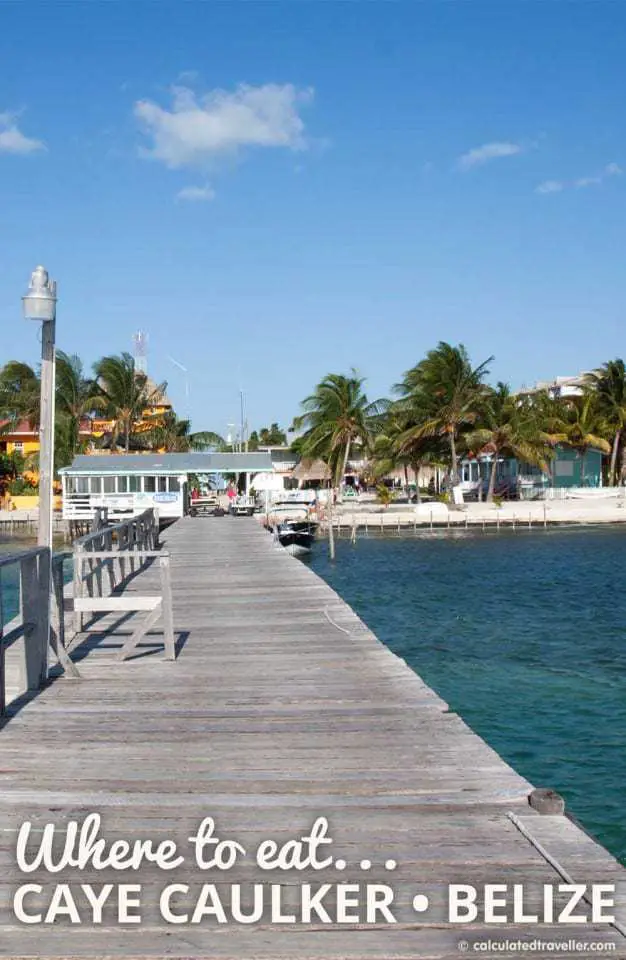 計算旅行者在美麗的 Caye Caulker 伯利茲島上吃飯的地方