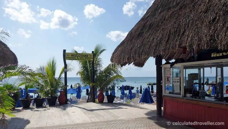 San Francisco Beach Club on Playa Paradise Beach, Cozumel, Mexico