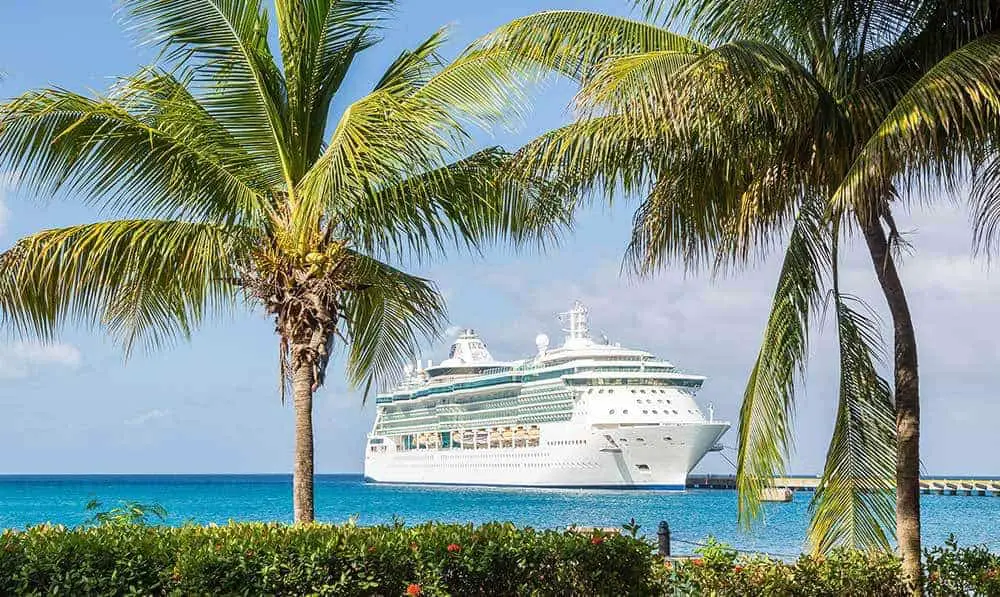 bateau de croisière et palmiers