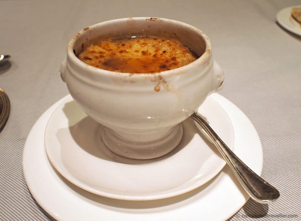 Cruise Ship Specialty Dining – Caribbean Princess Crown Grill - Black and Blue Onion Soup
