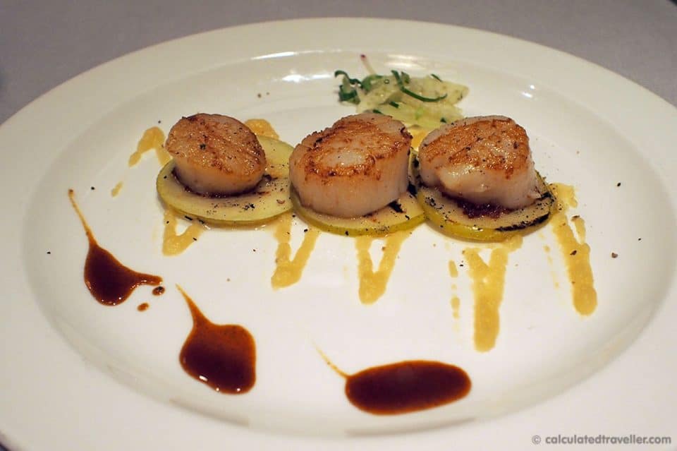 Cruise Ship Specialty Dining – Caribbean Princess Crown Grill - Pan-Seared Pacific Scallops