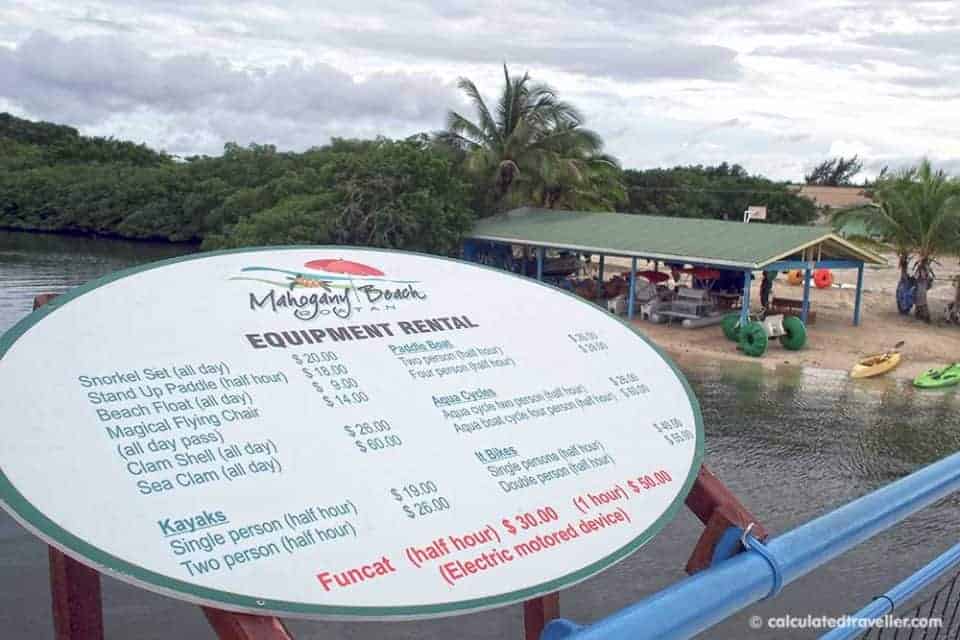 A Cruise Guide to Mahogany Bay Roatan Honduras - Equipment Rental