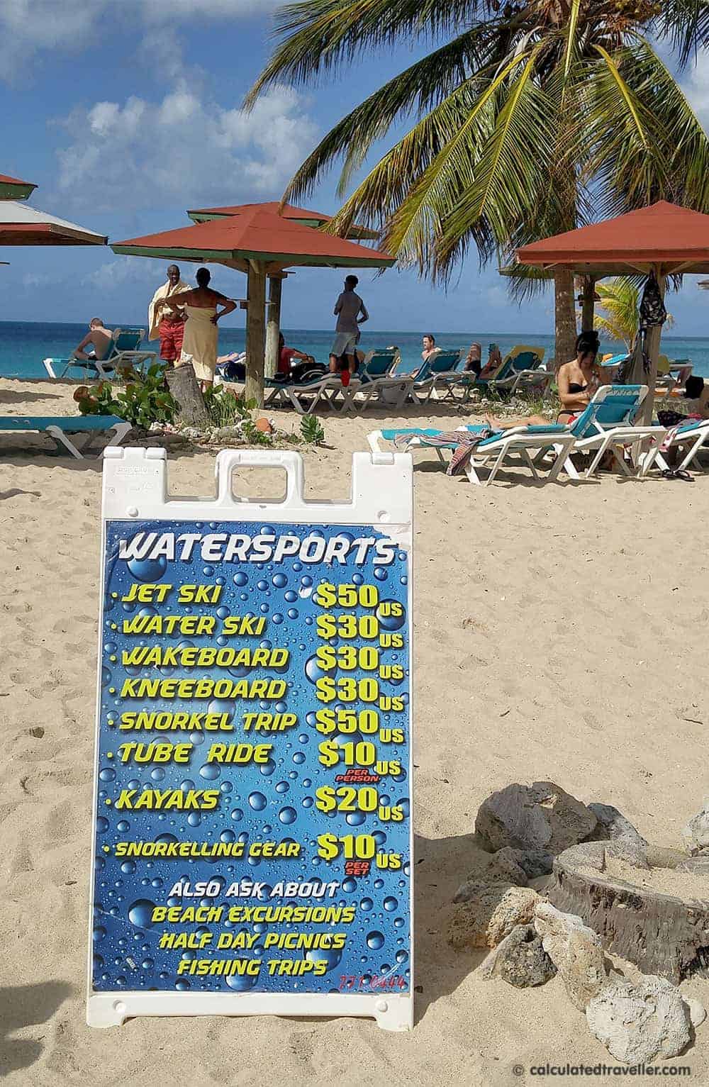 One Pristine Day at Turners Beach in Antigua - water sport fees