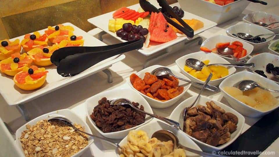 Five Tips for Eating at the Hotel Breakfast Buffet - Fruit, Nuts, Muesli