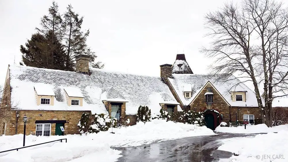 The French Manor Inn and Spa - A Couples Getaway in the Heart of the Poconos - Exterior view in the winter