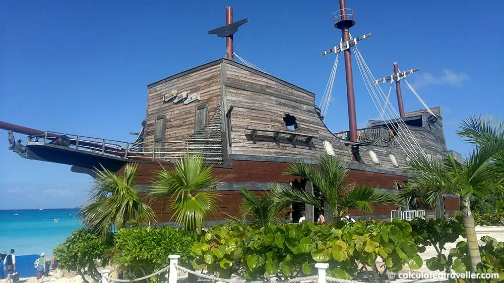 Holland America Line Half Moon Cay Private Island Escape. Pirate Ship Bar