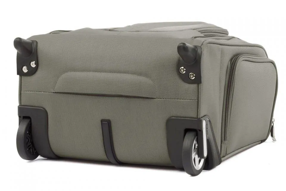 Review: TravelPro MaxLite 5 Rolling Under Seat Carry On. Exterior view of the bottom.