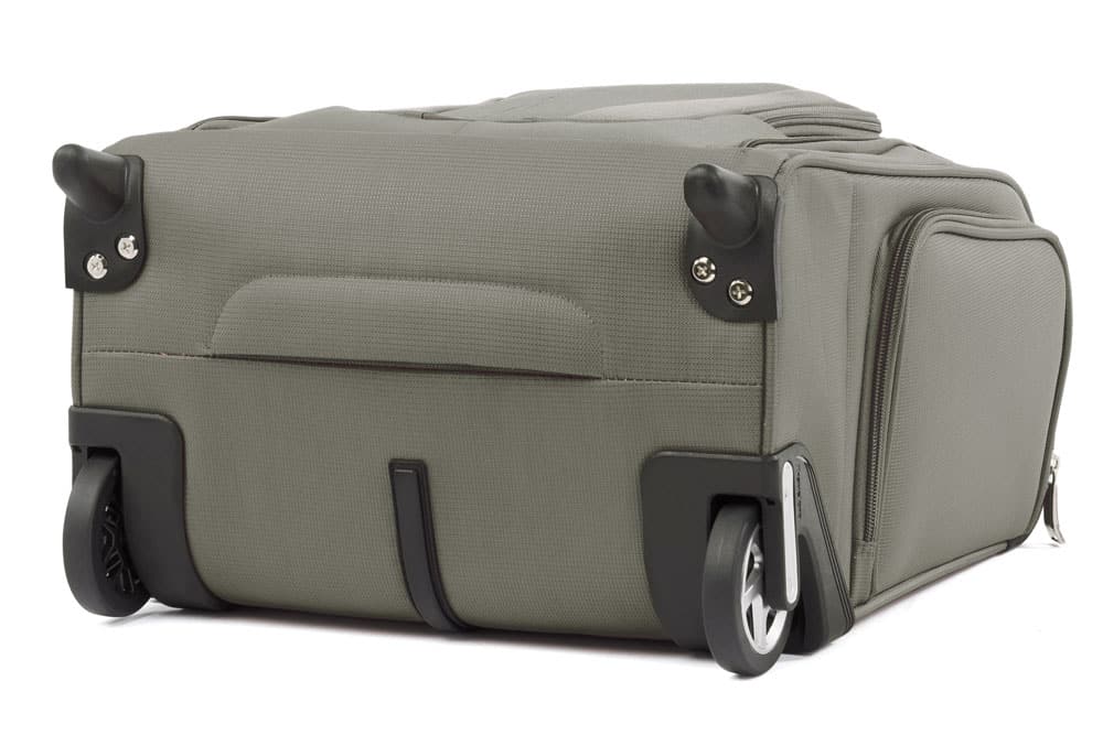 Review: TravelPro MaxLite 5 Rolling Under Seat Carry On. Exterior view of the bottom.