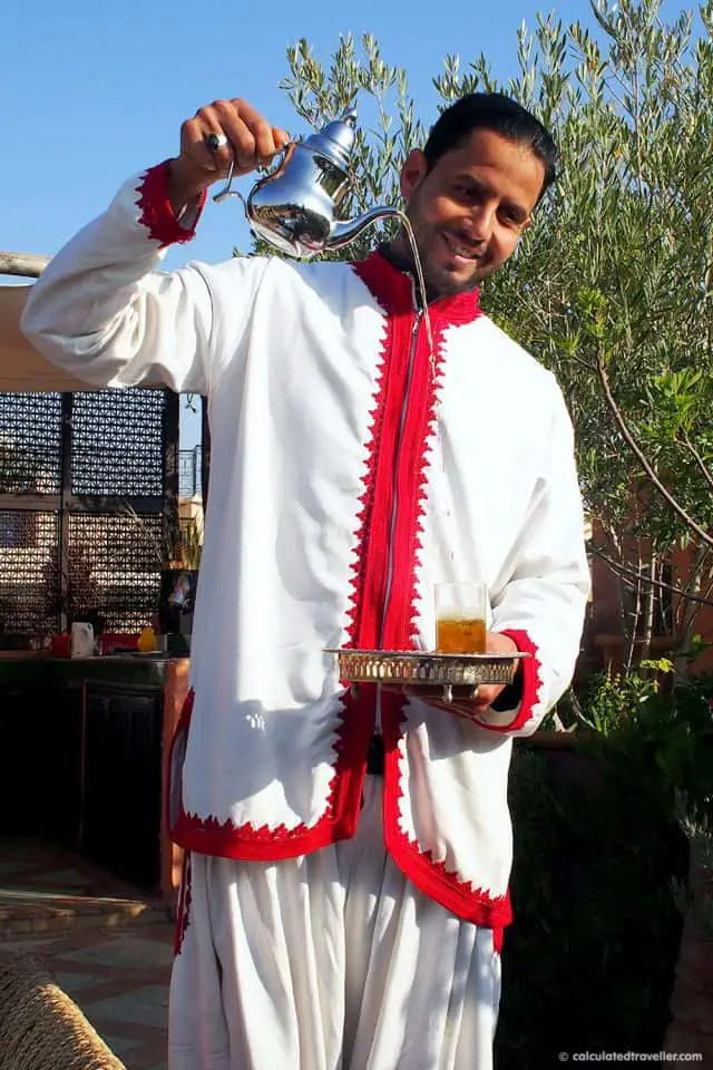 Moroccan tea being served