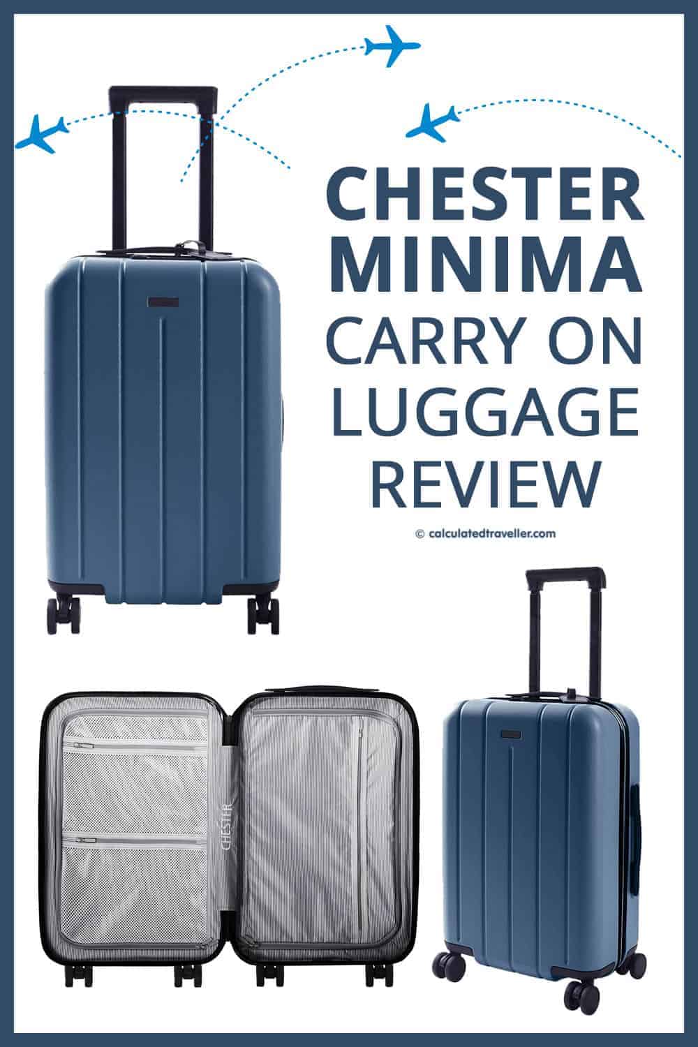 Chester Minima CarryOn Spinner Suitcase Luggage Review