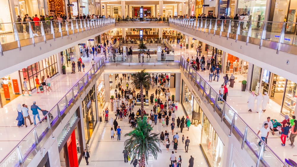 Interior view of the Dubai Mall