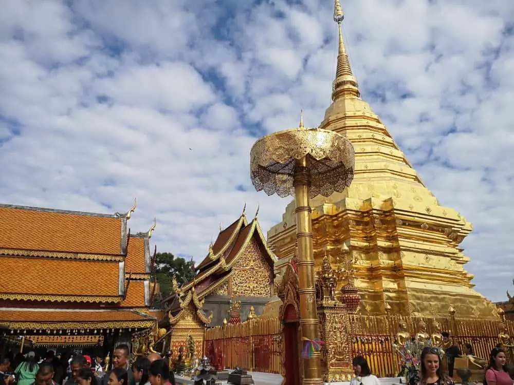 Doi Suthep Temple in Chiang Mai - a must when on a 3 week tour of Thailand