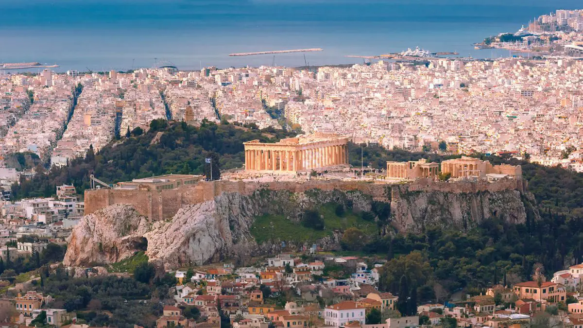 Colline de l'acropole d'Athènes