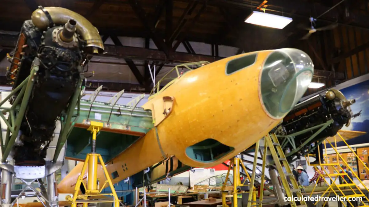 Mosquito Bomber Project under construction at the Canadian Aviation Museum Windsor Ontario Canada