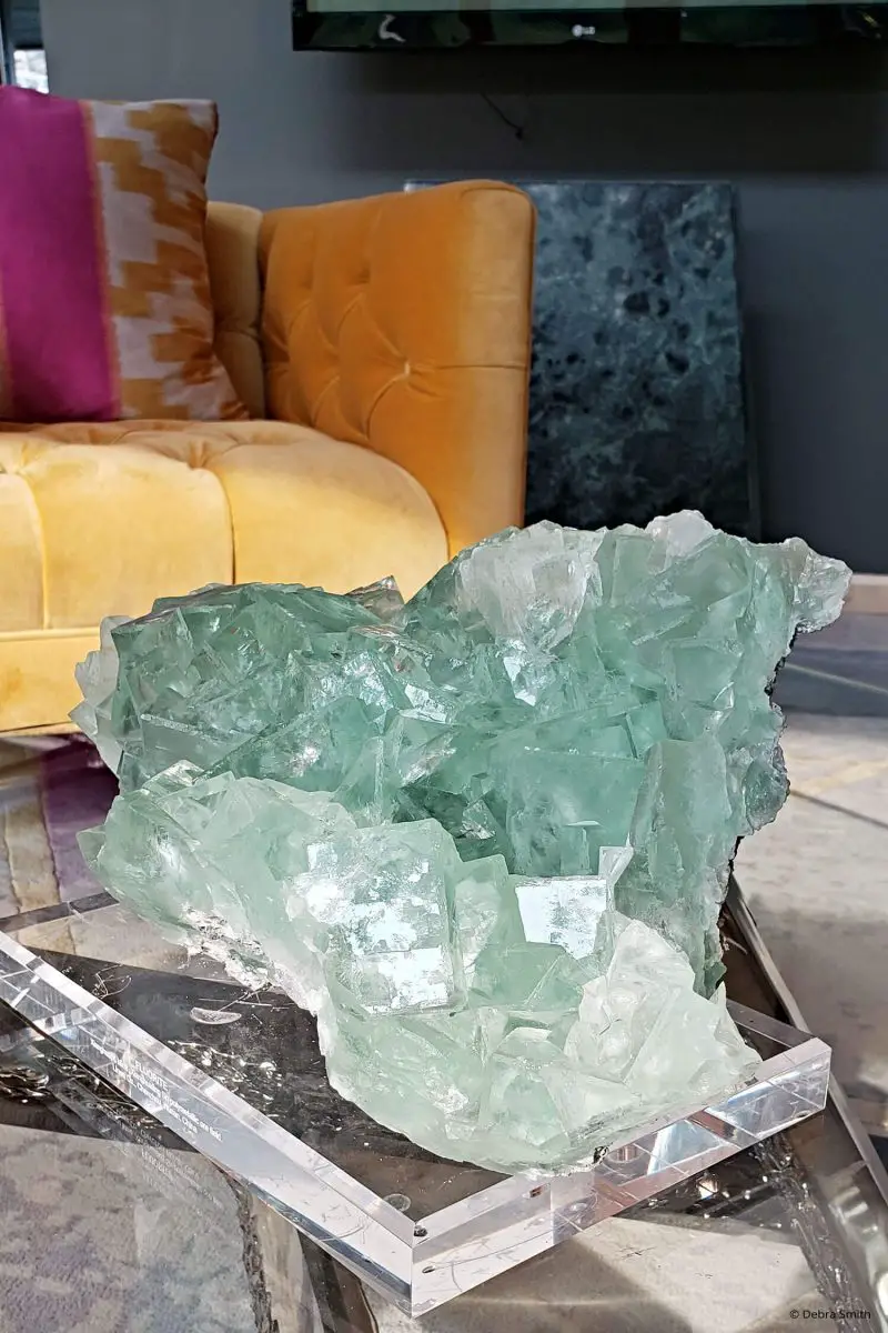 Crystals on display at LIV Well Spa