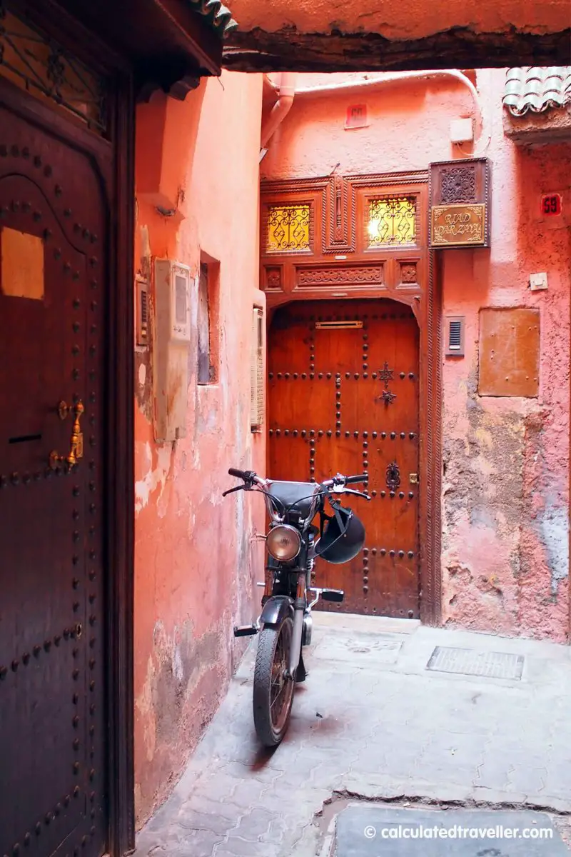 Front entrance to Riad Lorsya Marrakech Morocco