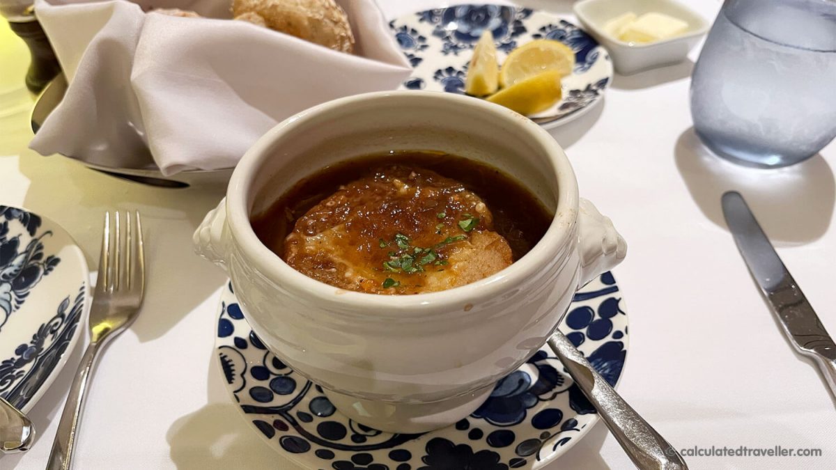 French Onion Soup with Gruyère cheese crouton