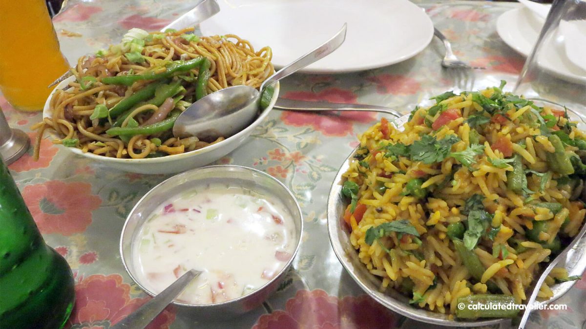 印度的專業旅行提示 - 吃素食米飯或麵條