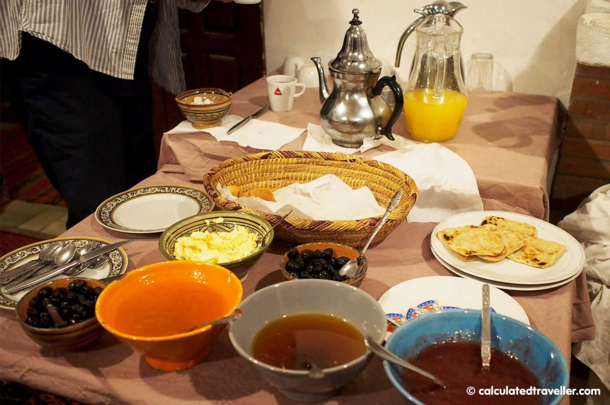 Dades Valley hotel breakfast