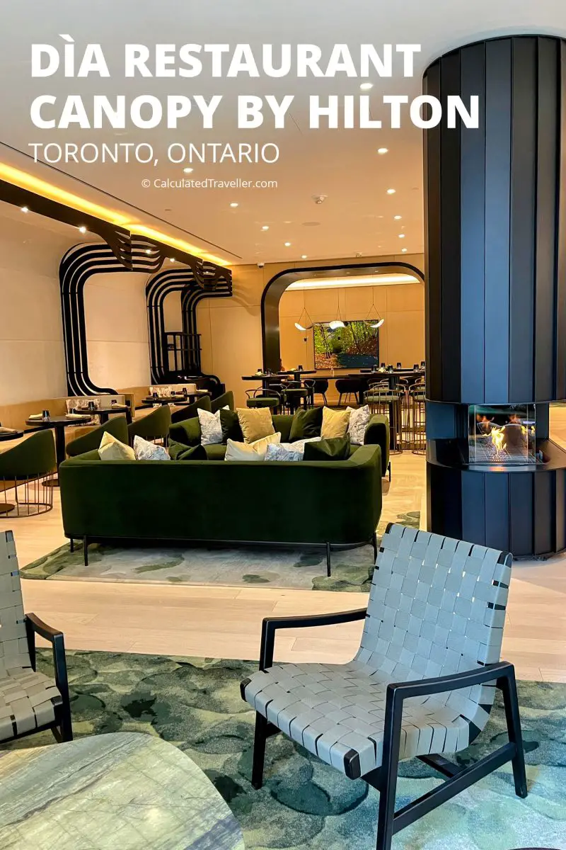 Modern decor at Dìa Restaurant at Canopy by Hilton Yorkville, Toronto, Ontario