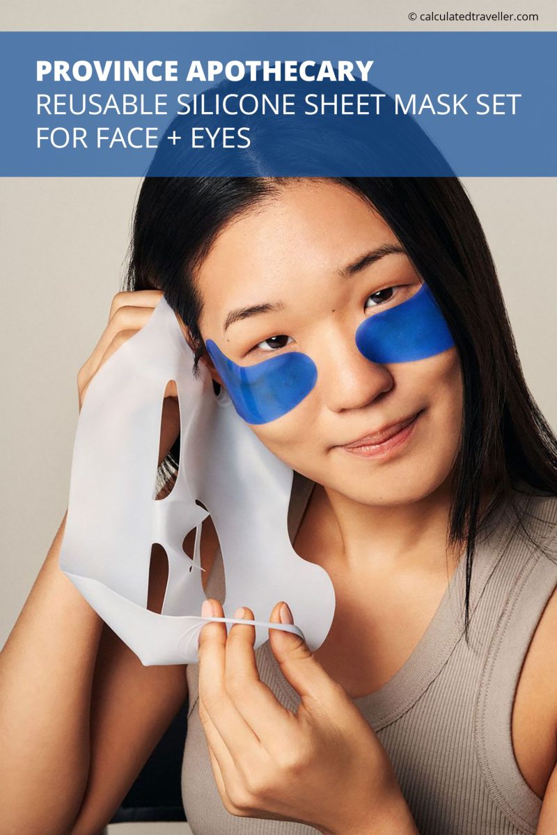 Model wearing Province Apothecary Reusable Silicone Sheet Mask
