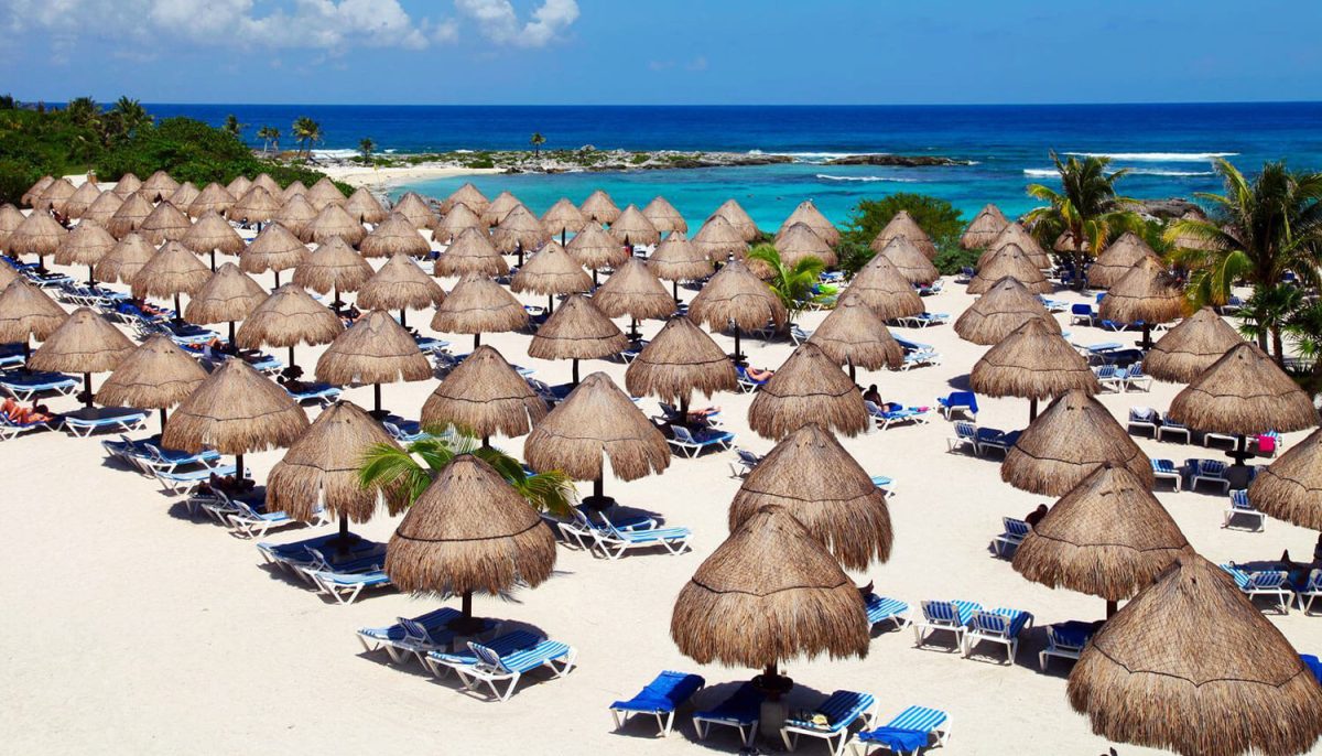 Beach huts on Varadara Cuba
