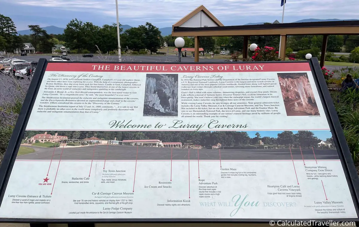 Luray Caverns Sign