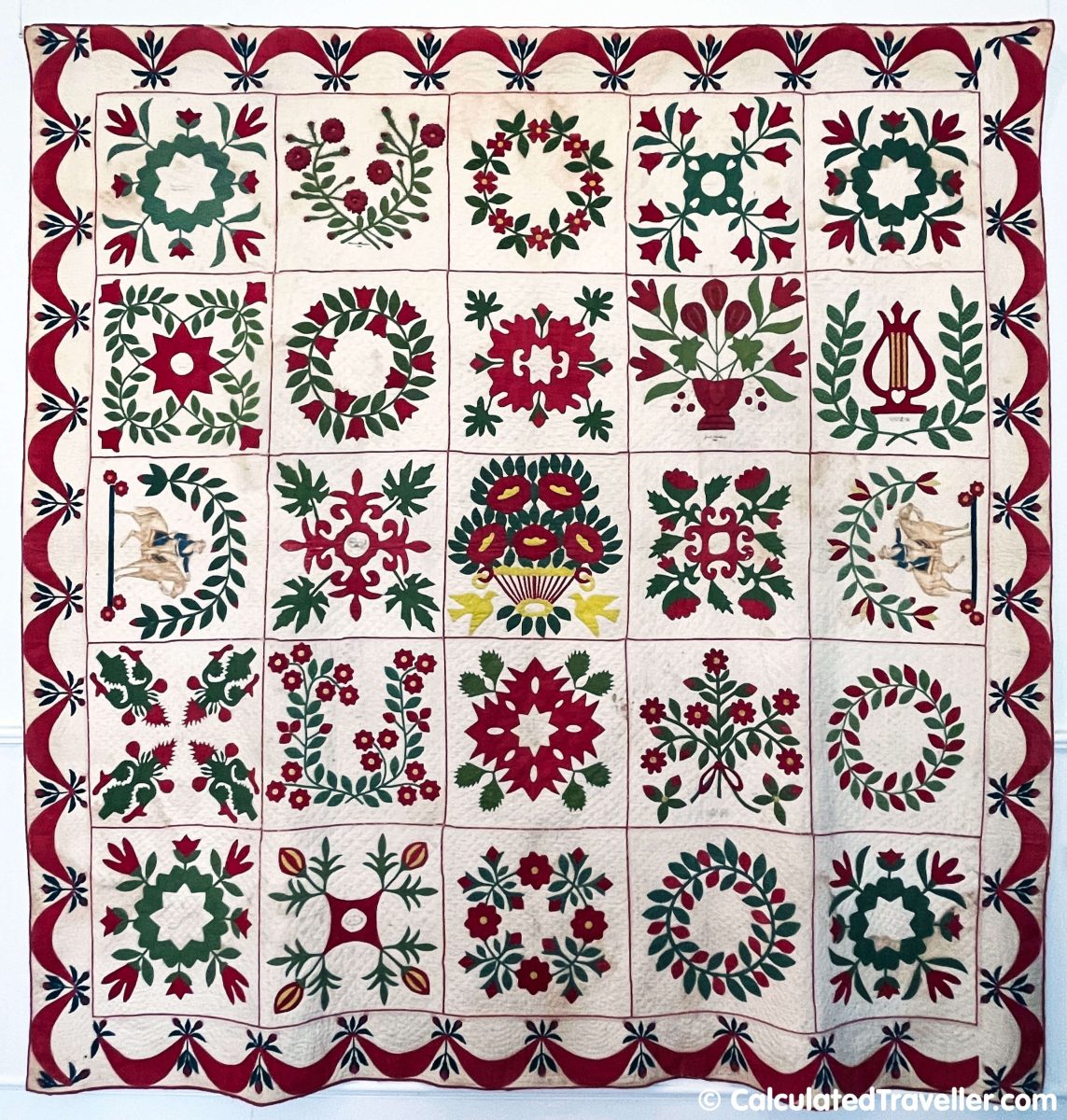 Brashears Baltimore Album Quilt on display