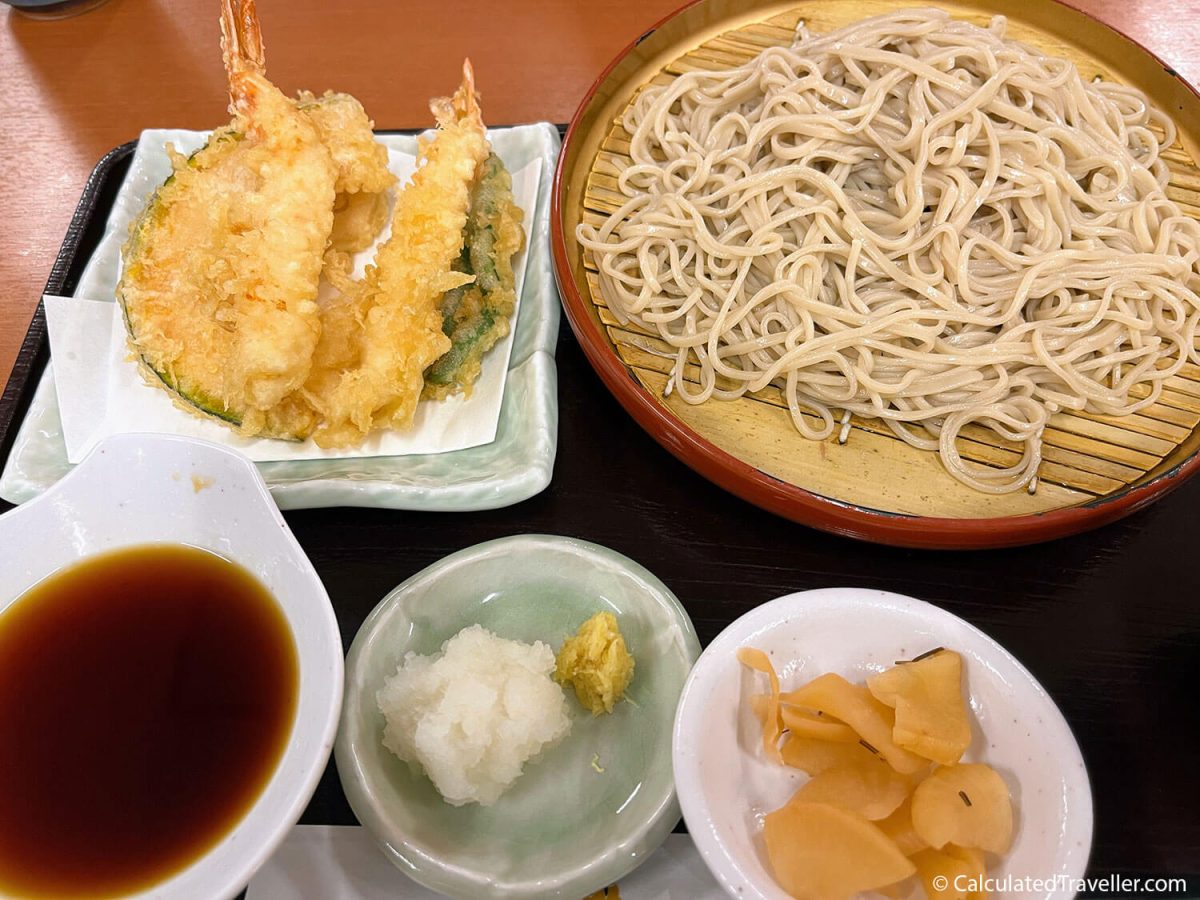 天婦羅天婦羅蕎麥麵蝦天婦羅餐