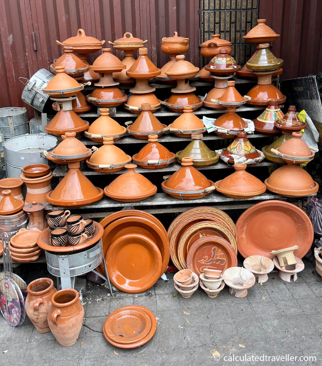Tajine cooking pots for sale in Marrakesh Morocco